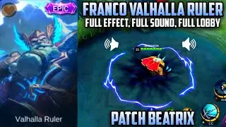Script Skin Franco Epic Valhalla Ruler Full Effect - Patch Beatrix