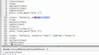 Factors in R allow you to work with categorical Data