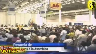 Pasarela de candidatos para la asamblea.