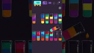 Cups - water sort puzzle | level 119 | ⭐️⭐️⭐️