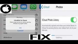 Unable to Share There was an Error while Saving Please Try Again Later on iPhone after iOS update
