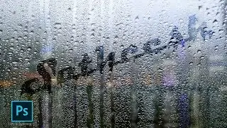 Rain Text! How to Write on a Foggy | Photoshop Tutorials