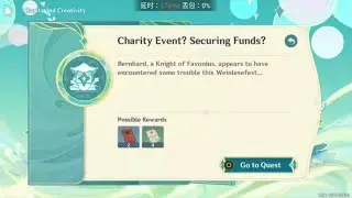 🔓 Quest Unlock! [Charity and Creativity] : Charity Event? Serving Funds? by Genshin impact 3.1||