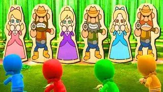 Wii Party U Minigames Dojo Domination Sponge Gameplay ( Master Difficulty )