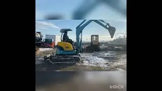 видео экскаватор гусеничный планировщик Kubota U30 дизельный двигатель строительство спецтехника ПСМ