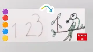 1 2 ve 3 sayısından kuş çizimi eğlenceli çizimler sevimli çizimler