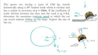 Normal and Tangential Equations of Motion - Problem 1 - Dynamics Tutorial