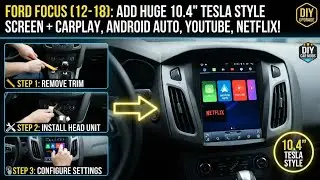 12-18 Focus How to remove the radio Install tesla style 10.4