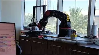 Robodk integrated with the custom 3d printed robot arm