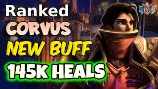 145k Healing New Buffed CORVUS Gameplay (Spreading Influence) Paladins Ranked (Intense 3-3 Game)