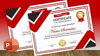 Custom Professional Certificate of Appreciation in PowerPoint