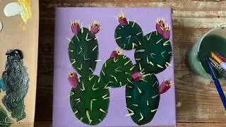 How to Paint a Cactus: Acrylic Painting
