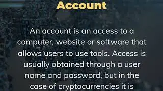 Account - Cryptocurrency Concept