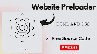 How To Make Website Preloader Using HTML CSS JS | Page Loading, Website Loading Animation