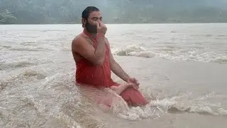 Practising Pranayama in the Lap of Maa Ganga,Rishikesh.