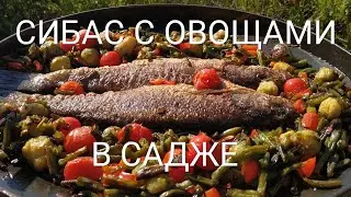 Sea Bass with Vegetables on a Saj 👍 | World-Class Snack