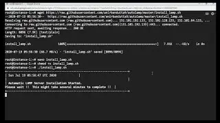 Automatic LAMP installation and setup on Ubuntu Server