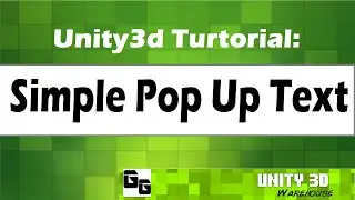 Unity 3D Simple Pop Up Text