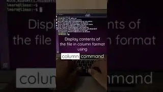column command in Linux - Display file contents in columns