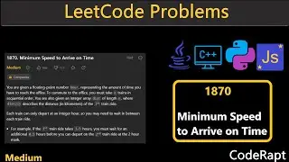 Minimum Speed to Arrive on Time | Leetcode Q.1870 | Python, C++, Java, JS | Leetcode Daily Challenge