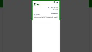 ZIYO ismining maʼnosi