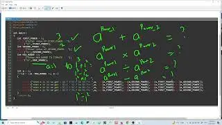 Solving algebraic expressions using c  for powers of a