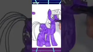 Menggambar dan mewrnai karakter kartun My Little Pony Twilight part 2 #shorts