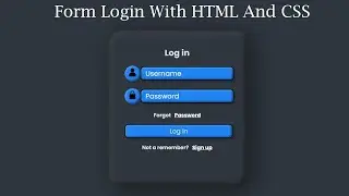 Form Login 3D with html and CSS || How to create form login || free source
