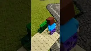 пузатый мужик в малиновом пиджаке но это Lego Minecraft