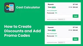 How to Create Discounts and Add Promo Codes with Cost Calculator WordPress Plugin