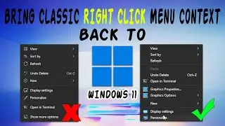 How to Restore the Classic Right-Click Menu in Windows 11