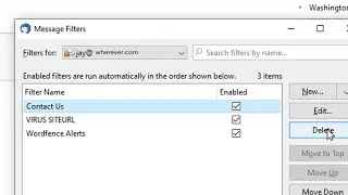 Thunderbird - Filtering Email To A Folder