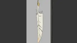 Quill Pen Sword Prop Design | Speedpaint 🖊️