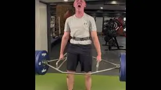 145KG hex bar deadlift for 3 reps #fitness#gym#short#deadlift#strength#youtube#teens#tiktok#pb#power