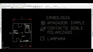 PLANO ELECTRICO DE UN CUARTO USANDO AUTOCAD