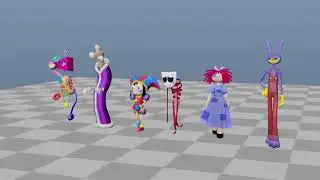 The Digital Circus Gang Walking and Running