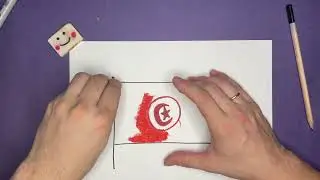 Как нарисовать флаг Туниса / Рисуем флаги мира