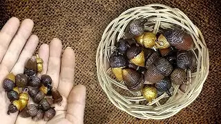 Как сделать ЖЁЛУДИ своими руками БЫСТРО и ПРОСТО. Поделки. ACORNS.FAST AND EASY crafts. DIY.