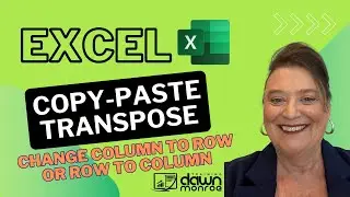 Copy Paste Transpose | Change Column to a Row | Microsoft Excel