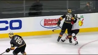 Ryan Reaves Huge Hit on Jordan Gross | No Penalty Called