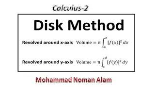 lec # 2  Disc method | Applications of definite integrals