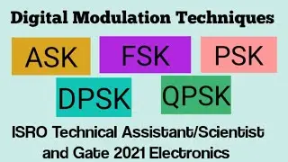 Digital Modulation Techniques| ASK|FSK|PSK|DPSK |QPSK  Concepts, Spectrum and Features in Exam Point