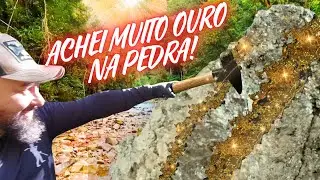 Achei muito ouro dentro da pedra!