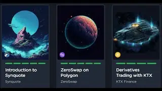 Layer3 General Quests - KTX Finance, ZeroSwap, Synquote