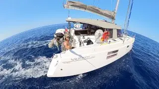 Nautitech 40 Open Catamaran Sailboat Tour - Sailing in Spain