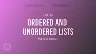 Create ordered and unordered lists in Adobe XD (without a plugin)