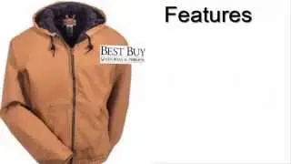 Men's Blended Duck Zip Front Hooded Jacket