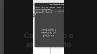 #Execução de um programa escrito em Linguagem C. #programação #aprendaprogramação #desenvolvimento