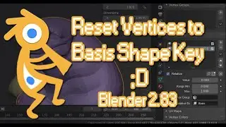 Resetting Selected Vertices in a Shape Key to Basis Shape Key Blender 2.83
