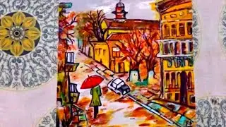 Autumn Winter in Vienna - cities painting // Winter paint